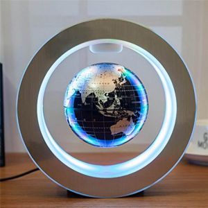 4 אינץ' גלובוס LED עגול גלובוס צף מגנטי גאוגרפיה מרחף מנורת לילה מסתובבת מפת עולם משרד בית קישוט חדר