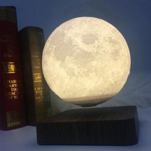 ריחוף מגנטי LED מגע הדפסת 3D אור חדר שינה ירח לילה מנורת יום האהבה מתנות יום הולדת קישוט הבית לילה אור